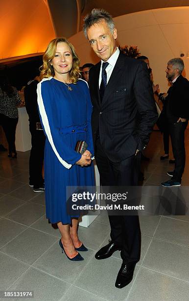 Sarah Mower and Geoffroy de la Bourdonnaye attend a Cocktail party to Celebrate the Launch of the Book "Chloe Attitudes" hosted by Sarah Mower and...