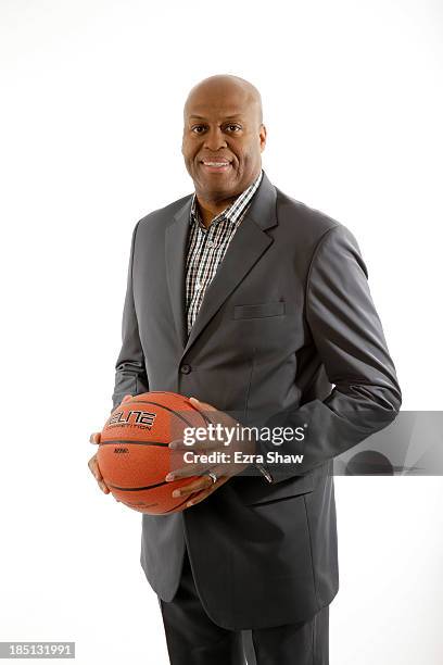 Head coach Craig Robinson of Oregon State poses for a portrait during the PAC-12 Men's Basketball Media Day on October 17, 2013 in San Francisco,...