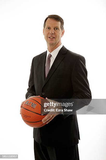 Head coach Ken Bone of Washington State poses for a portrait during the PAC-12 Men's Basketball Media Day on October 17, 2013 in San Francisco,...