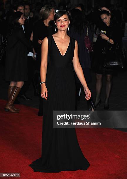 Valeria Bilello attends the European premiere of "One Chance" at Odeon Leicester Square on October 17, 2013 in London, England.