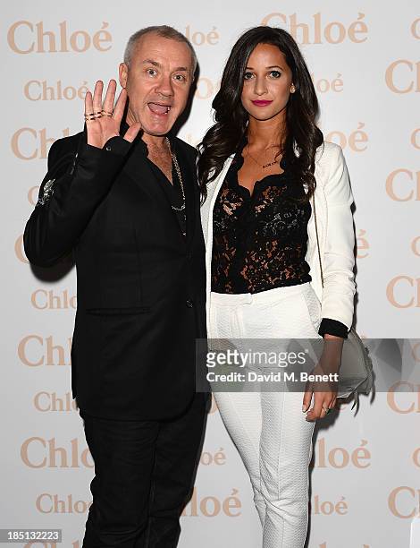 Damien Hirst and Roxie Nafousie attend a Cocktail party to Celebrate the Launch of the Book "Chloe Attitudes" hosted by Sarah Mower and Marc Ascoli...