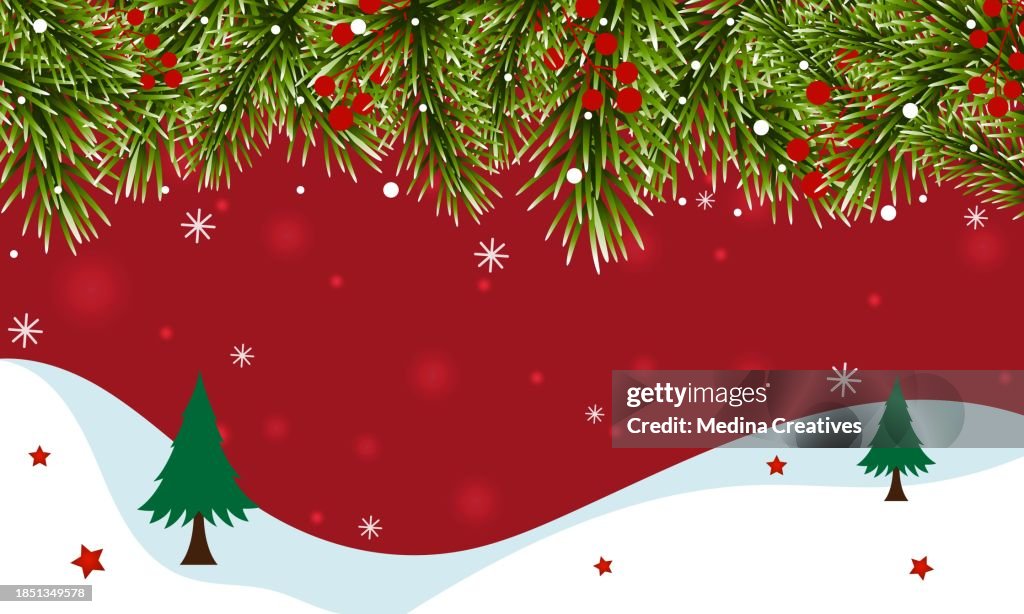 Flat Design Gradient Background for Christmas Sesion Celebration