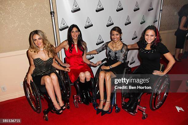 Actresses Tiphany Adams, Mia Schaikewitz, Angela Rockwood, and Auti Angel attend the 2013 Media Access Awards at The Beverly Hilton Hotel on October...