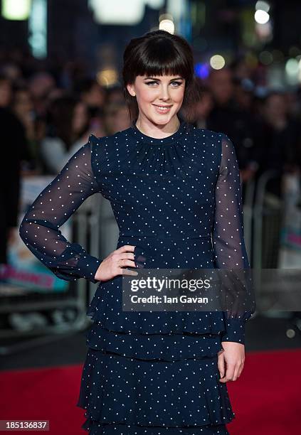 Alexandra Roach attends the European premiere of "One Chance" at The Odeon Leicester Square on October 17, 2013 in London, England.