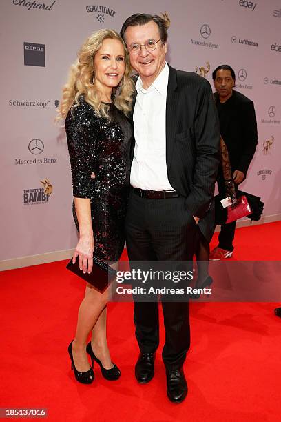 Katja Burkhard and Hans Mahr arrive at Tribute To Bambi at Station on October 17, 2013 in Berlin, Germany.