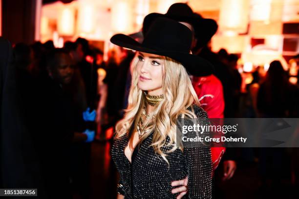 Hassie Harrison attends Bingham's Bourbon NFR After Party at Inspire at the Wynn on December 07, 2023 in Las Vegas, Nevada.