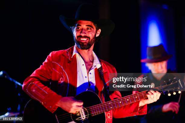 Ryan Bingham performs at the Bingham's Bourbon NFR After Party at Inspire at the Wynn on December 07, 2023 in Las Vegas, Nevada.