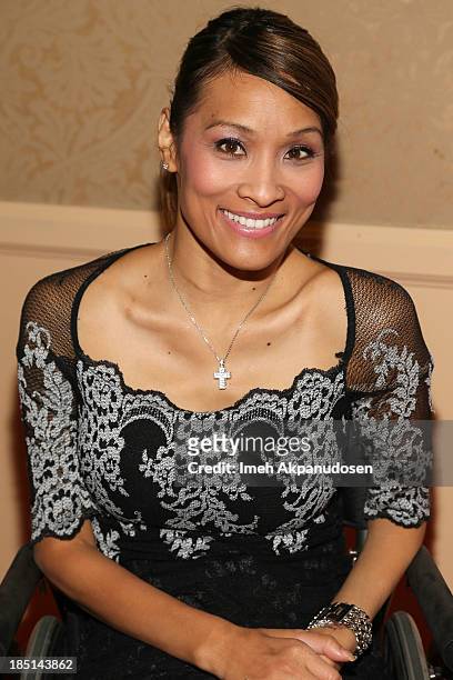 Model/actress Angela Rockwood attends the 2013 Media Access Awards at The Beverly Hilton Hotel on October 17, 2013 in Beverly Hills, California.