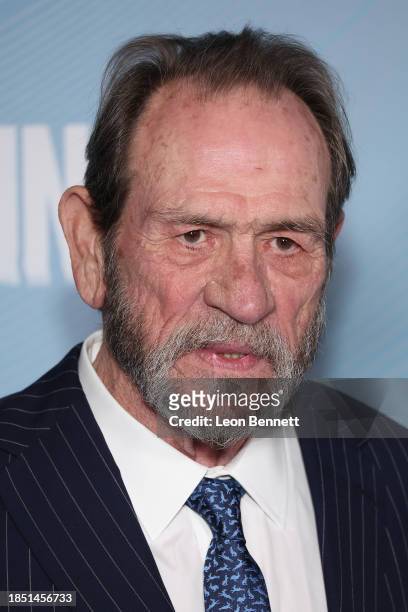 Tommy Lee Jones attends Los Angeles Premiere of Paramount+'s "Finestkind" at Pacific Design Center on December 12, 2023 in West Hollywood, California.