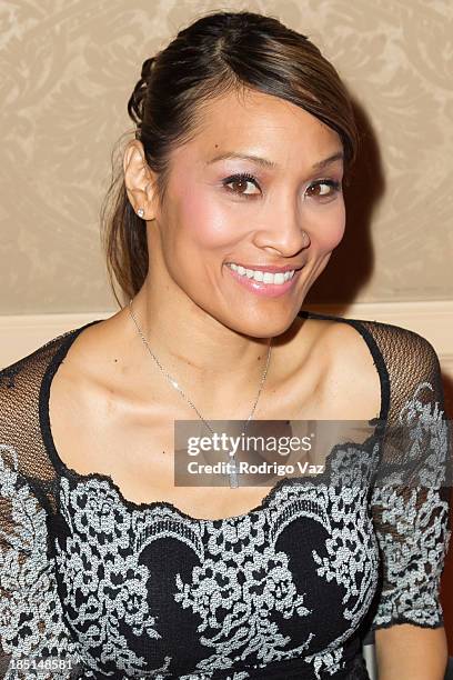 Model/actress Angela Rockwood arrives at the 2013 Media Access Awards at The Beverly Hilton Hotel on October 17, 2013 in Beverly Hills, California.