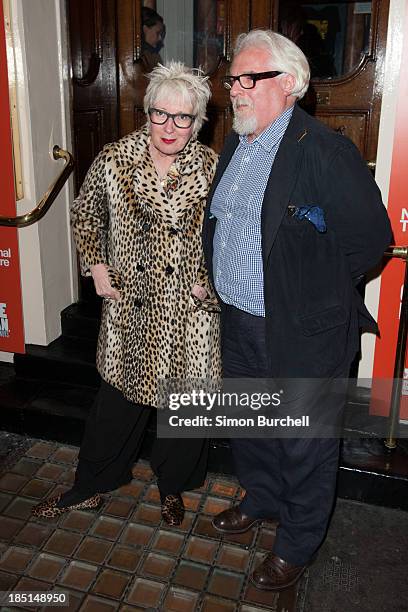 Jenny Eclair attends the press night for the new cast of "One Man, Two Guvnors" at Theatre Royal on October 17, 2013 in London, England.