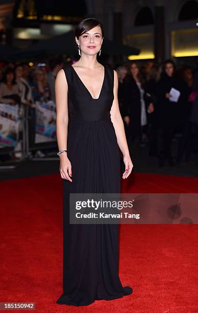Valeria Bilello attends the European premiere of "One Chance" at the Odeon Leicester Square on October 17, 2013 in London, England.