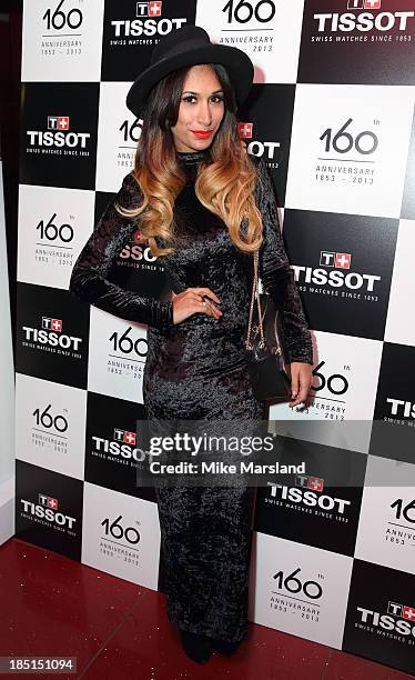 Preeya Kalidas attends as Tissot celebrate their 160th anniversary at supperclub on October 17, 2013 in London, England.