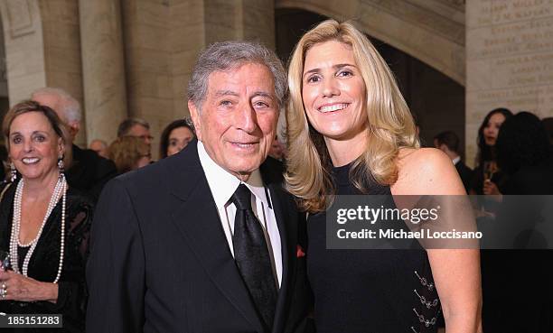 Tony Bennett and Susan Crow attend the Norman Mailer Center's Fifth Annual Benefit Gala sponsored by Van Cleef & Arpels at the New York Public...