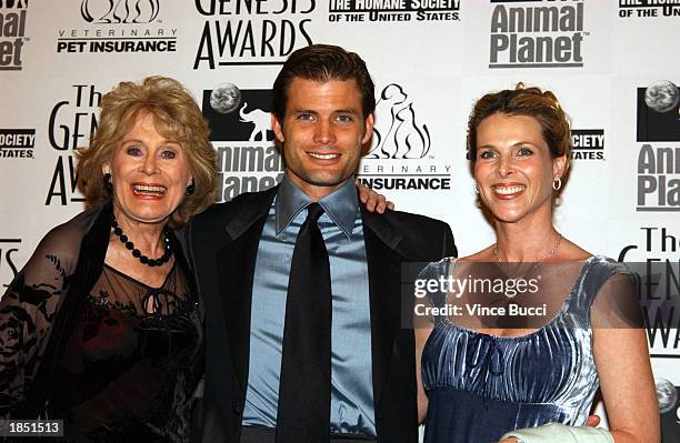 Humane Society V.P. Gretchen Wyler, actors Casper Van Dien and Catherine Oxenberg attend the 17th Annual Genesis Awards at the Beverly Hilton Hotel...