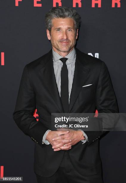 Patrick Dempsey attends the premiere of Neon's "Ferrari" at Directors Guild Of America on December 12, 2023 in Los Angeles, California.