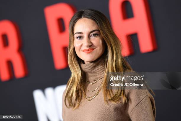 Shailene Woodley attends the premiere of Neon's "Ferrari" at Directors Guild Of America on December 12, 2023 in Los Angeles, California.