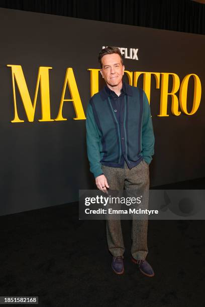 Ed Helms attends Netflix's Maestro LA special screening at Academy Museum of Motion Pictures on December 12, 2023 in Los Angeles, California.