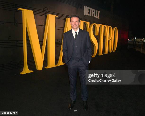 Bradley Cooper attends Netflix's Maestro LA special screening at Academy Museum of Motion Pictures on December 12, 2023 in Los Angeles, California.