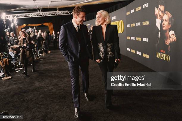 Bradley Cooper and Lady Gaga attend Netflix Maestro LA special screening at Academy Museum of Motion Pictures on December 12, 2023 in Los Angeles,...