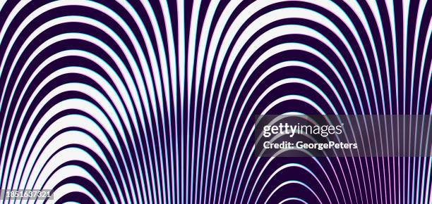 arch shaped halftone background with glitch technique - web3 stock illustrations