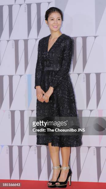Kim Sung-Eun attends the W Korea Breast Cancer Campaign 'Love Your W' at Fradia on October 17, 2013 in Seoul, South Korea.