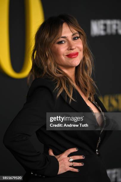 Alyssa Milano attends Netflix's "Maestro" Los Angeles photo call at Academy Museum of Motion Pictures on December 12, 2023 in Los Angeles, California.