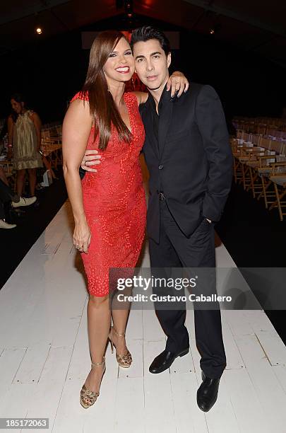 Rashel Diaz and Nicolas Felizola attends Funkshion Fashion Week on October 17, 2013 in Miami Beach, Florida.