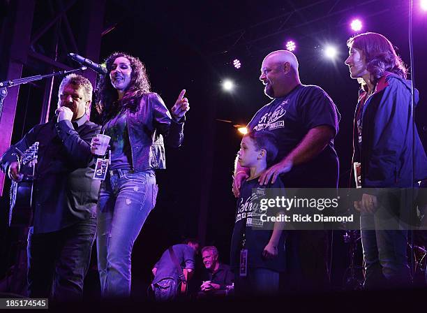 Singer/Songwriter Joe Diffie, Karen Tallier LOUDMOUTH PR, 7 year old Kenny Smith who suffers from Crohns & Colitis disease, his dad Greg Smith and...