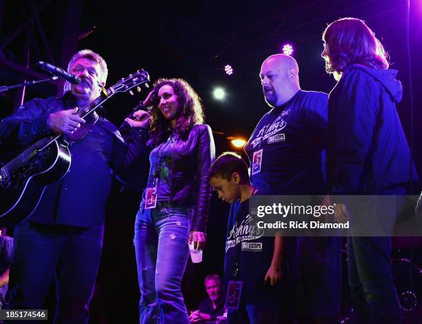 Singer/Songwriter Joe Diffie, Karen Tallier LOUDMOUTH PR, 7 year old Kenny Smith who suffers from Crohns & Colitis disease, his dad Greg Smith and...