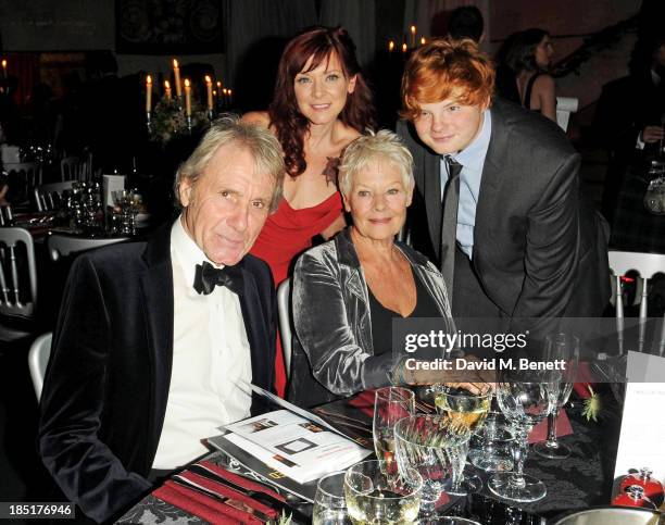 David Mills, Finty Williams, Dame Judi Dench and Sam Williams attend the Shakespeare's Globe Gala Dinner hosted by Zoe Wanamaker on October 17, 2013...