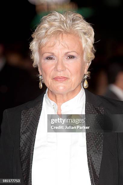 Julie Walters attends the European premiere of "One Chance" at Odeon Leicester Square on October 17, 2013 in London, England.