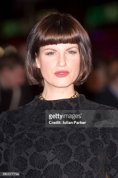 Jemima Rooper attends the European premiere of "One Chance" at Odeon Leicester Square on October 17, 2013 in London, England.