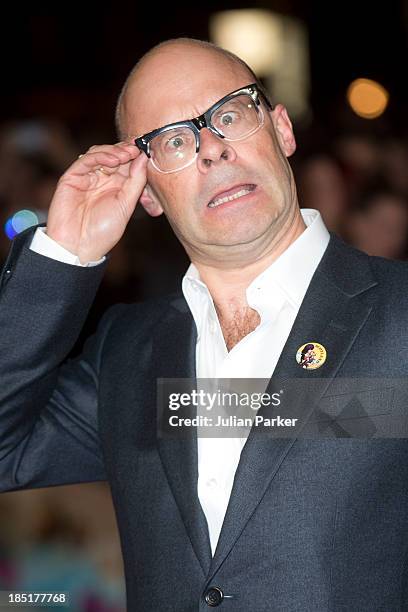 Harry Hill attends the European premiere of "One Chance" at Odeon Leicester Square on October 17, 2013 in London, England.