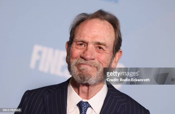 Tommy Lee Jones attends the Los Angeles premiere of Paramount+'s "Finestkind" at Pacific Design Center on December 12, 2023 in West Hollywood,...