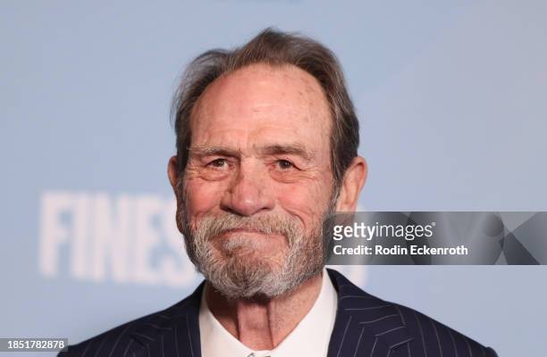 Tommy Lee Jones attends the Los Angeles premiere of Paramount+'s "Finestkind" at Pacific Design Center on December 12, 2023 in West Hollywood,...