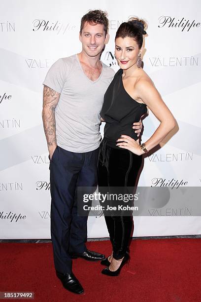 Dancers Tristan MacManus and Nicole Volynets attends Valentin Launch Party at Philippe Chow on October 17, 2013 in Los Angeles, California.