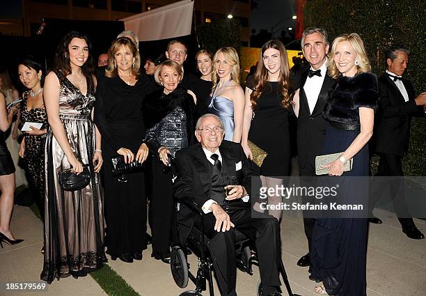 Former Chairman of the Board of City National Bank Bram Goldsmith and guests attend the Wallis Annenberg Center for the Performing Arts Inaugural...