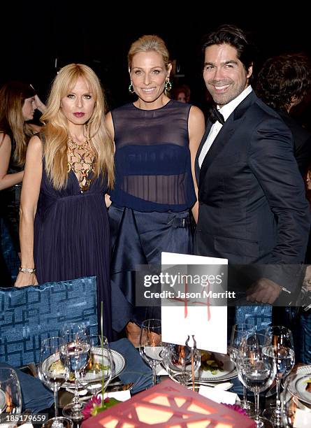 Rachel Zoe, wearing Ferragamo, Co-Chair Jamie Tisch and designer Brian Atwood attend the Wallis Annenberg Center for the Performing Arts Inaugural...