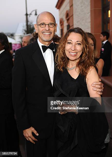 Charles Mostov and Dori Peterman Mostov attend the Wallis Annenberg Center for the Performing Arts Inaugural Gala presented by Salvatore Ferragamo at...