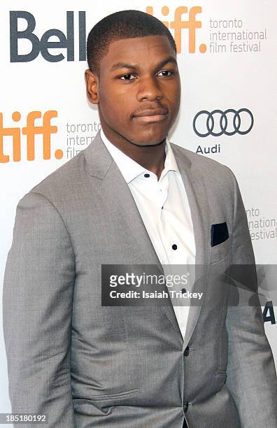 Actor John Boyega arrives at the 'Half Of A Yellow Sun' Premiere during the 2013 Toronto International Film Festival at Winter Garden Theatre on...