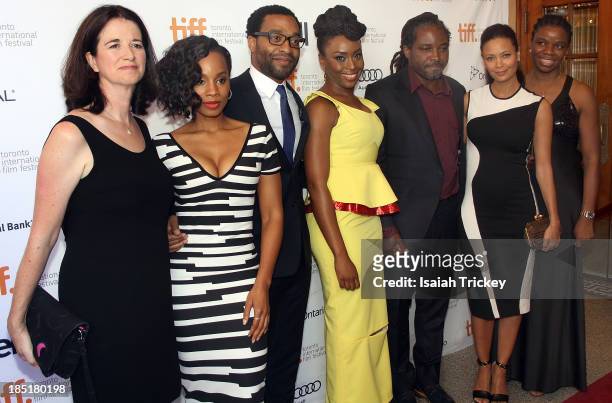 Producer Andrea Calderwood, actress Anika Noni Rose, actor Chiwetel Ejiofor, novelist Chimamanda Ngozi Adichie, director Biyi Bandele, actress...