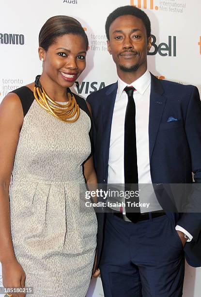 Tokini Peterside and Hameed Abubakar arrives at the 'Half Of A Yellow Sun' Premiere during the 2013 Toronto International Film Festival at Winter...