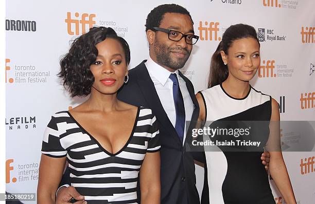 Anika Noni Rose, Chiwetel Ejiofor and Thandie Newton arrive at the 'Half Of A Yellow Sun' premiere during the 2013 Toronto International Film...