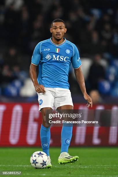 Juan Jesus of SSC Napoli during the UEFA Champions League match between SCC Napoli and SC Braga at Stadio Diego Armando Maradona on December 12, 2023...