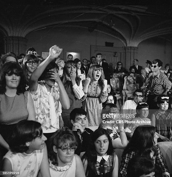The audience at The Ed Sullivan Show during the Beatles' third appearance. Image dated August 14, 1965.