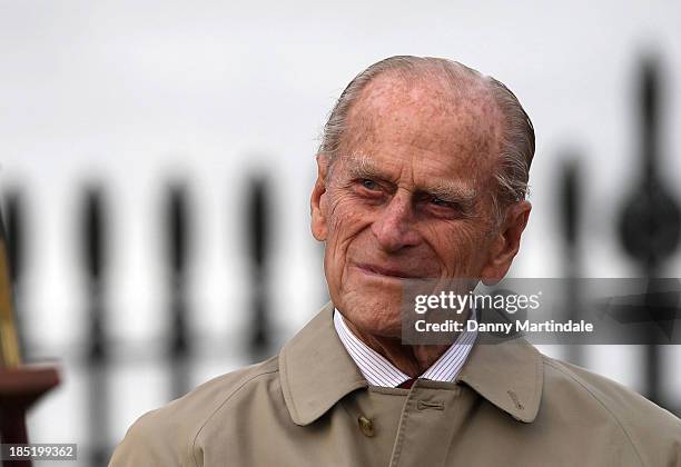 Prince Philip, Duke of Edinburgh attends the renaming ceremony for 'The City of Adelaide' Clipper Ship at the Old Royal Naval College on October 18,...