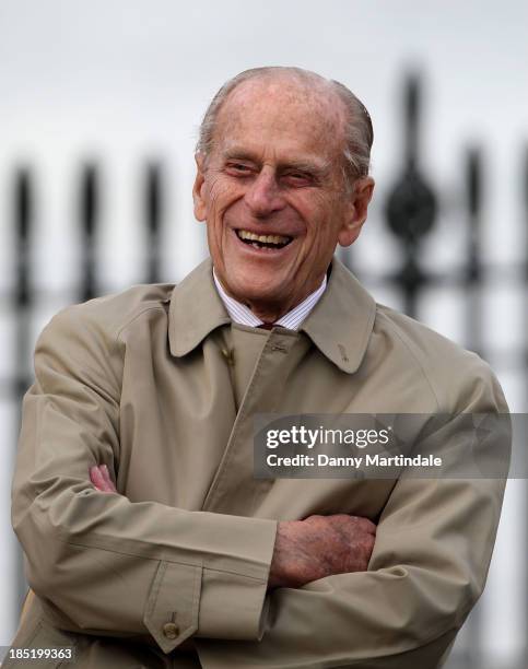 Prince Philip, Duke of Edinburgh attends the renaming ceremony for 'The City of Adelaide' Clipper Ship at the Old Royal Naval College on October 18,...