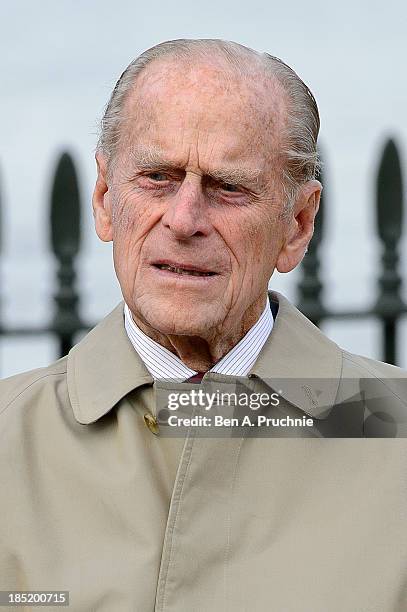 Prince Philip, Duke of Edinburgh attends the renaming ceremony for 'The City Of Adelaide' clipper ship at the Old Royal Naval College on October 18,...