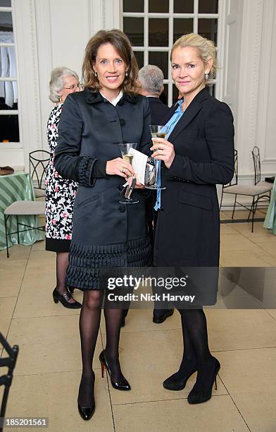 Zoe Appleyard Ley and Christina Knudsen attend the book launch party for "The Queen Of Four Kingdoms" by Princess Michael of Kent at The Orangery on...
